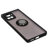 Etui z uchwytem na palec Bizon Case Hybrid Ring do Motorola Edge 30 Ultra, przydymione z czarną ramką