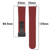 Silikonowy pasek Bizon Strap Watch Silicone L do Quick Release 22 mm, burgundowy