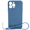 Etui silikonowe z pierścieniem magnetycznym Bizon Case Silicone Magnetic do iPhone 13 Pro Max, granatowe
