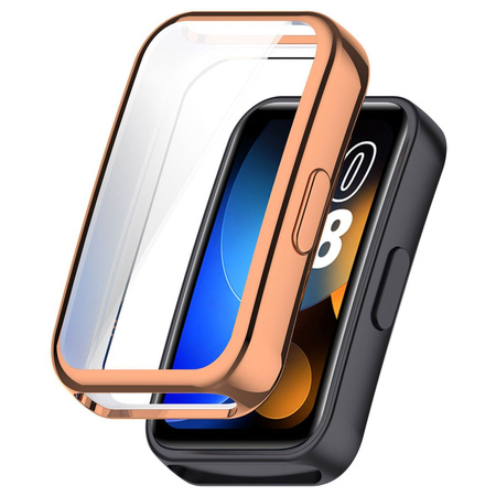 Etui Bizon Case Watch Felipe do Huawei Band 9 / Band 8, różowozłote