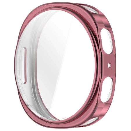Etui z osłoną ekranu Bizon Case Watch Felipe do Galaxy Watch 8 40 mm, różowe
