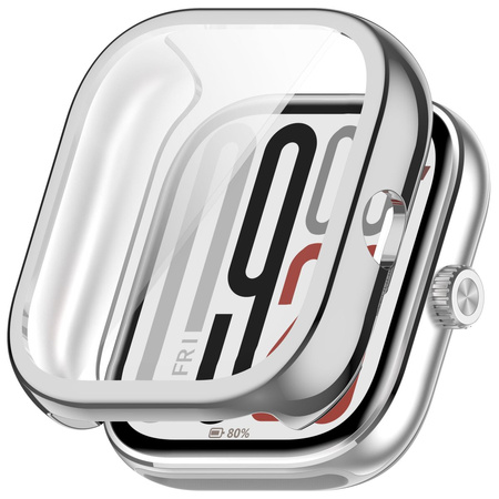 Etui z osłoną ekranu Bizon Case Watch Felipe do Xiaomi Redmi Watch 5, srebrne