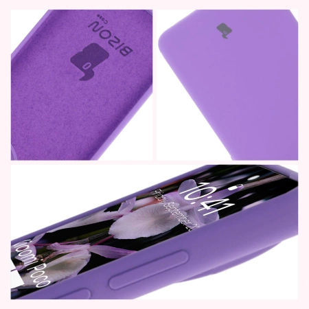 Silikonowe etui Bizon Soft Case do Xiaomi POCO F7 Ultra, fioletowe
