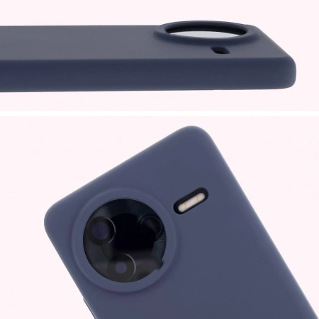 Silikonowe etui Bizon Soft Case do Xiaomi POCO F7 Ultra, ciemnoniebieskie