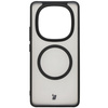 Etui z pierścieniem magnetycznym Bizon Case MatteO do Xiaomi Redmi Note 14 Pro 5G / 14 Pro Plus 5G / Poco X7, półprzezroczyste z czarną ramką