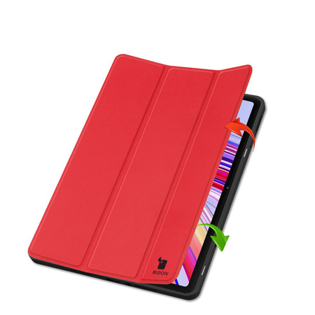 Etui z klapką Bizon Case Tab Lizard do Xiaomi Redmi Pad Pro 12.1, czerwone