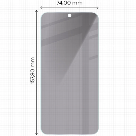 Prywatyzujące szkło hartowane Bizon Glass Clear Shadow do Galaxy M35 5G / A55 5G / A35 5G, przyciemniane
