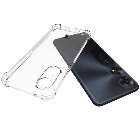 Etui + 2x szkło Bizon Case Clear Pack do Reno 8T 4G, przezroczyste