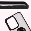 Etui z uchwytem na palec Bizon Case Hybrid Ring do Oppo Reno13 Pro, przydymione z czarną ramką