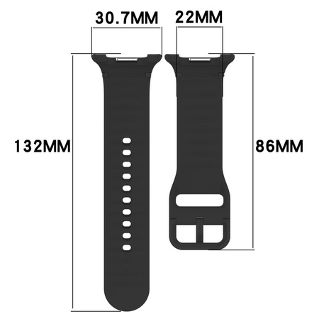 Silikonowy pasek Bizon Strap Watch Silicone G do Galaxy Watch 8 40 mm / 44 mm / 8 Classic 46 mm, szary