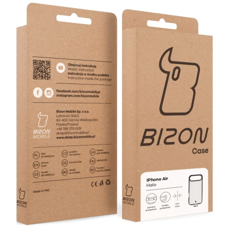 Etui Bizon Case Halo do iPhone Air, przydymione-czarne