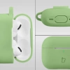 Silikonowe etui z karabińczykiem Bizon Case Headphone Silicone do AirPods Pro 2, jasnozielone