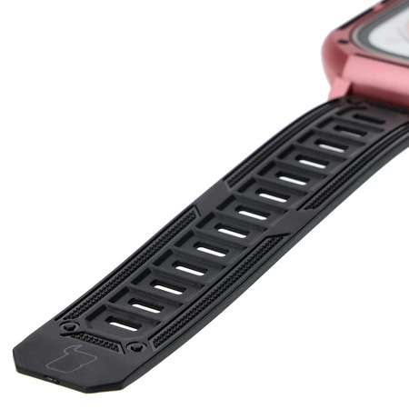 Etui z paskiem Bizon Strap + Case Watch Armor do Apple Watch Ultra 49mm, jasnoróżowe