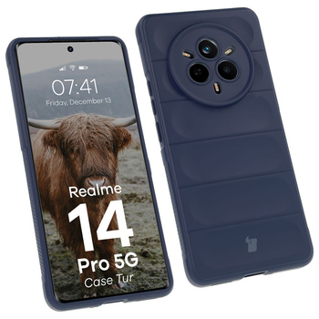 Pancerne etui Bizon Case Tur do Realme 14 Pro 5G, granatowe