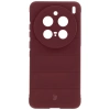 Pancerne etui Bizon Case Tur do Vivo X200 Pro, burgundowe