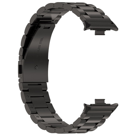 Pasek ze stali nierdzewnej Bizon Strap Watch Aura do  Xiaomi Redmi Watch 5/4 / Smart Band 9/8 Pro, czarny