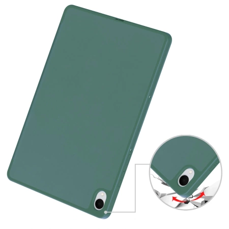 Etui z klapką Bizon Case Tab Lizard do Galaxy Tab S11, ciemnozielone