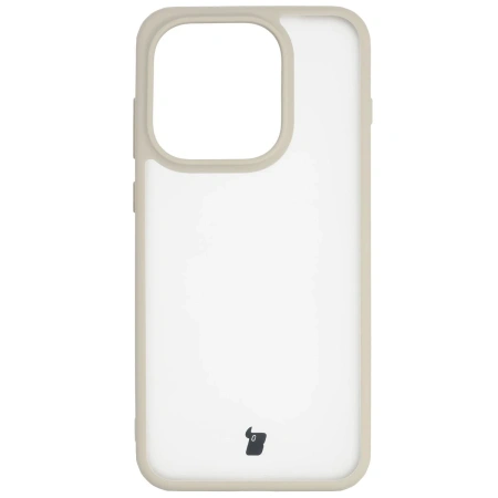 Etui Bizon Case Angelo do Oppo Find X9, półprzezroczyste z beżową ramką