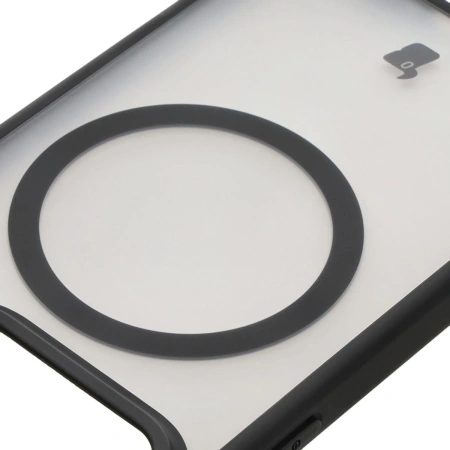 Etui z pierścieniem magnetycznym + szkło hartowane Bizon MatteO Pack do Xiaomi 15, przydymione-czarne
