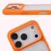 Etui Bizon Case Angelo do iPhone 17 Pro, półprzezroczyste z pomarańczową ramką