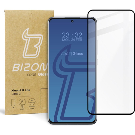 Szkło hartowane Bizon Glass Edge 2 do Xiaomi 12 Lite, czarne