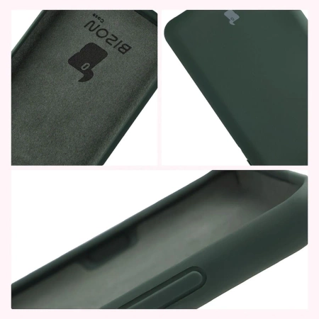 Silikonowe etui Bizon Soft Case do Motorola Edge 60 Pro, ciemnozielone