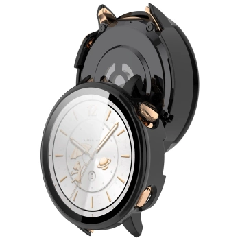 Etui ze szkłem do zegarka Bizon Case+Glass Watch do OnePlus Watch 3 43 mm, czarne