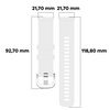 Pasek silikonowy do smartwatcha, Bizon Strap Watch Silicone Pro T, Quick Release 22 mm, biały
