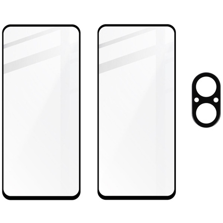 2x Szkło + szybka na aparat BIZON Edge 2 Pack do Realme C67 4G