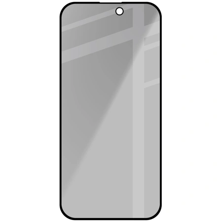 Prywatyzujące szkło hartowane Bizon Glass Edge Shadow do iPhone 15 Pro, przyciemniane z czarną ramką