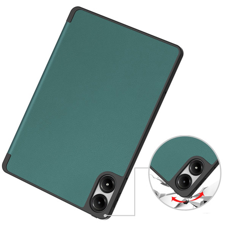 Etui z klapką Bizon Case Tab Lizard do Xiaomi Redmi Pad Pro 12.1, ciemnozielone