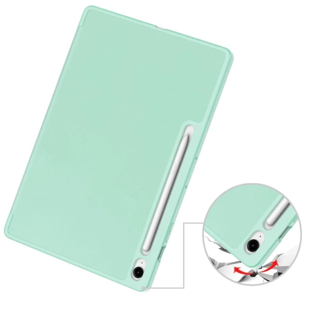 Etui z klapką Bizon Case Tab Lizard do Galaxy Tab S10 FE Plus, miętowe