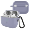 Silikonowe etui z karabińczykiem Bizon Case Headphone Silicone do AirPods Pro 3, szare