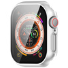 Etui ze szkłem do zegarka Bizon Case+Glass Watch do Apple Watch 11 / 10 (46mm), srebrne