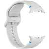 Silikonowy pasek Bizon Strap Watch Silicone G do Galaxy Watch 8 40 mm / 44 mm / 8 Classic 46 mm, jasnoszary