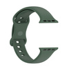 Pasek Bizon Strap Watch Silicone S do Apple Watch 44/45/46/49 mm, ciemnozielony