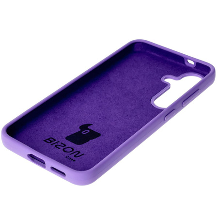 Silikonowe etui Bizon Soft Case do Galaxy S25, fioletowe