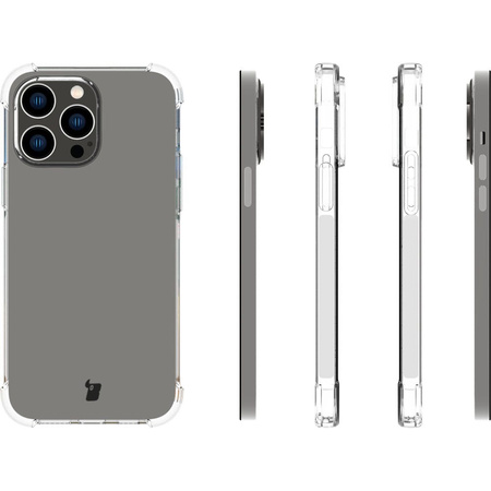 Etui + 2x szkło + obiektyw Bizon Case Clear Pack do iPhone 14 Pro Max, przezroczyste