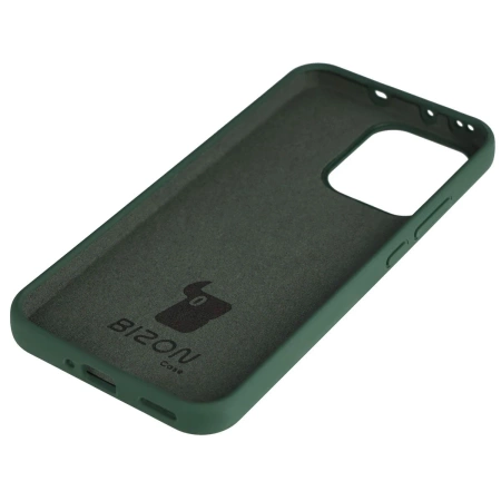 Silikonowe etui Bizon Soft Case do Oppo Reno 14, ciemnozielone