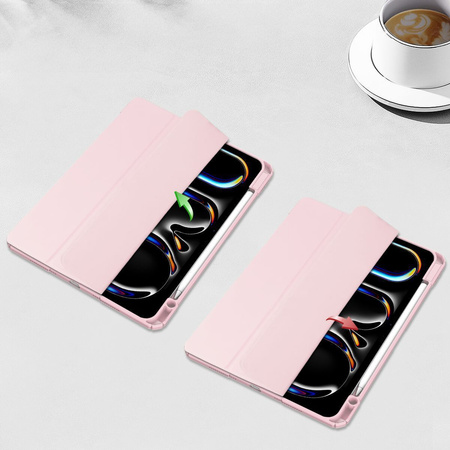 Etui Bizon Case Tab Clear Matt do iPad Pro 11" 2025 / 2024, różowe