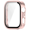 Etui ze szkłem do zegarka Bizon Case+Glass Watch do Huawei Watch Fit 4 Pro, satynowo różowe
