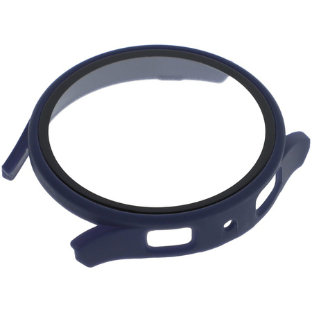 Etui Bizon Case+Glass do Galaxy Watch 5 44mm, niebieskie