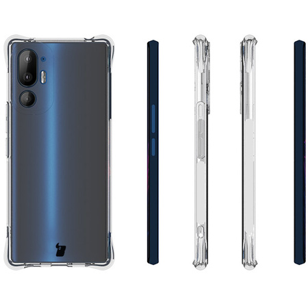 Elastyczne etui + 2x folia na ekran Bizon Case Clear Pack do HTC U24 Pro, przezroczyste