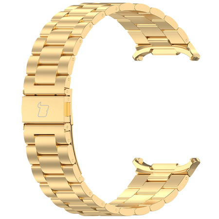 Pasek ze stali nierdzewnej Bizon Strap Watch Aura do Galaxy Watch Ultra 2 / 1, złoty