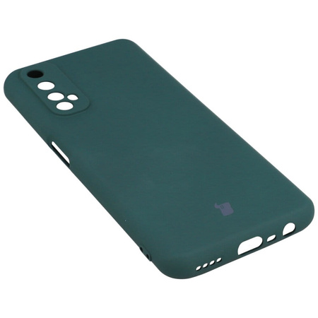 Etui Bizon Case Silicone do Realme 7, ciemnozielone