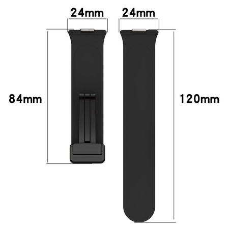 Silikonowy pasek Bizon Strap Watch Silicone L do Huawei Watch Fit 4 Pro/Fit 4/Fit 3, czarny