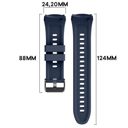 Silikonowy pasek Bizon Strap Watch Silicone T do Huawei Watch 5 46 mm, granatowy