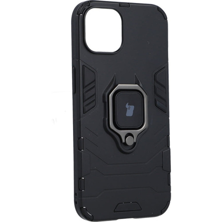 Etui Bizon Case Armor Ring do iPhone 13, czarne