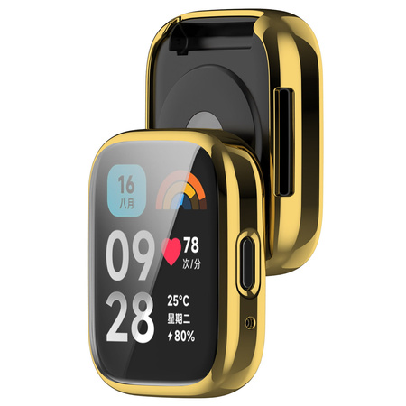 Etui Bizon Case Watch Felipe do Xiaomi Redmi Watch 3 Active, złote