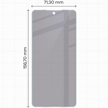 Prywatyzujące szkło hybrydowe Bizon Glass Mule Shadow do Motorola Edge 70, matowe